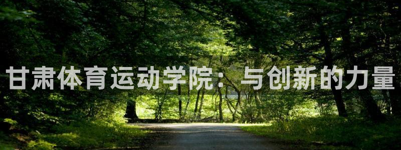 尊龙官方正版app代理：甘肃体育运动学院：与创新的力量